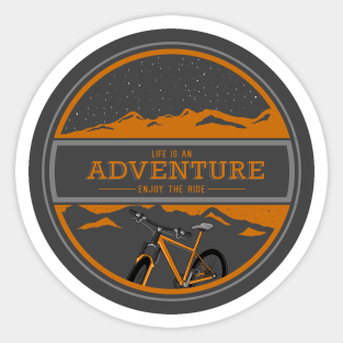 Biking in Mountains Sticker